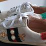 Gucci Ace style trainers with bee and pearl detail Image 5