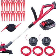 Cordless Grass Trimmer Edger 2in1, Battery and Charger Included 20volt 2.0Ah,  25 cm, Light and Ergonomic Design, Adjustable Head & Handle