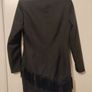 Misguided Black Coat with lace and tassels Image 2