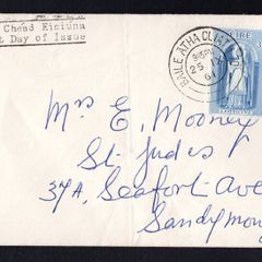 1961 Ireland St.Patrick 3d Commemorative Addressed First Day Cover (FDC) with Baile Atha Cliath (Dublin) cancel