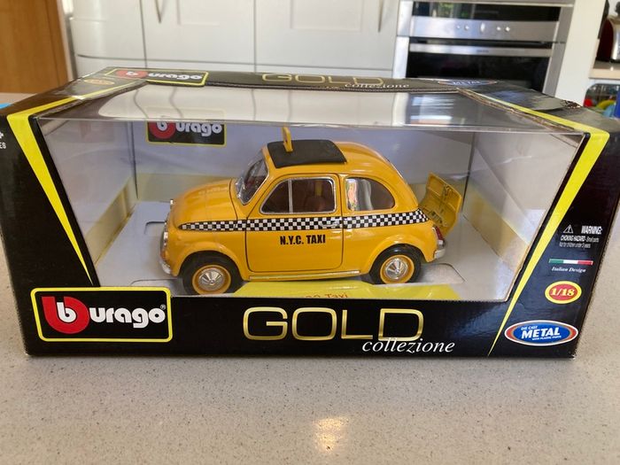 Fiat 500 Taxi New York Scale 1/18 Rare Burago