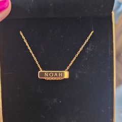 Dylan Oaks gold block necklace