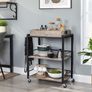 New Kitchen Trolley Serving Cart (Greige) - FREE P&P Image 2