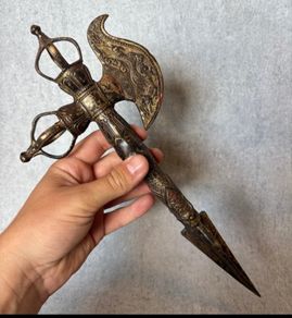 Kartika Phurba Axe Dagger - Patinated Bronze