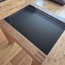 Solid wood coffee table glass top Image 2