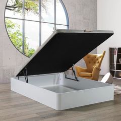 White Ottoman Storage Bed single