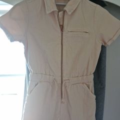 m&s peach denim all in one