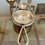 Unusual Antique Silver Plate Table Tea Strainer with Drip Bowl 1900s Image 10