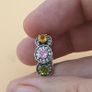 Vintage 925 Sterling Silver Multi-Stone Tourmaline Adjustable Ring Image 8