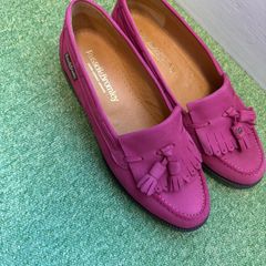 Pink sided leather Russell and Bromley loafer shoes