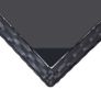 Garden Table Black 240x90x74 cm Poly Rattan and Glass Image 3