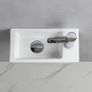 Basin Sink Small Cloakroom Basin Rectangle Ceramic Wash Basin Right Hand Image 3