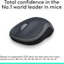 M185 Wireless Mouse, 2.4GHz with USB Mini Receiver, 12-Month Battery Life, 1000 DPI Optical Tracking, Ambidextrous, Compatible with PC, Mac, Laptop Image 2