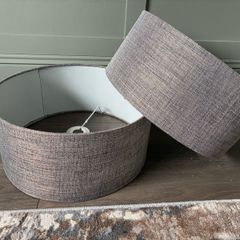 Grey fabric lampshade