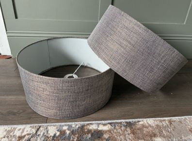 Grey fabric lampshade