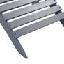Garden Chair with Ottoman Wood Grey Image 3