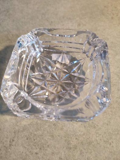 Waterford Crystal Irish Art Glass Ashtray  Dish Ireland Square Eight Pointed Star. No.41.