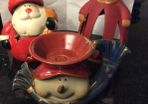 Christmas ornaments/ Yankee/ light up Santa