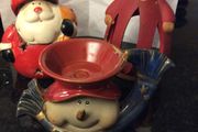 Christmas ornaments/ Yankee/ light up Santa