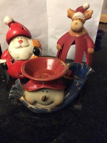 Christmas ornaments/ Yankee/ light up Santa