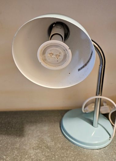 Retro Style Pastel Duck Egg Blue Gooseneck Desk Lamp / Adjustable Task Light