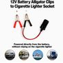 12V Battery for alligator Clips to Cigarette Lighter Socket Adapter Cable, Emergency Direct Power Cord for Car Tire Inflator, Cooler, Vacuum, Universal for All 12V Vehicles, Image 5