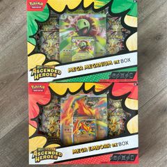 Pokemon TCG Ascended Heroes Mega Emboar ex Box + Mega Meganium ex Box