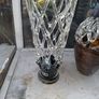 NewBridge Lattice Web Art Glass Vases, Price is for 1 only,  featuring a distinctive woven pattern and a contrasting dark base in Good Condition no chips or cracks Postage Available Image 2
