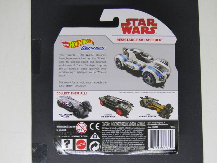 Hot Wheels Star Wars Carships Resistance Ski Speeder Die-Cast Collectors Model Brand New Factory Sealed
