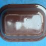 Vintage brown rectangular enamel dish Image 5