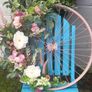 60cm dusky blush floral bicycle wheel Image 2