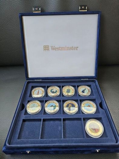 Ancient Egypt Gold Plated Coin Collection 21 Coins with Certificates in Original Holder