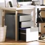 Filing cabinet, Rolling cabinet, 3 Drawers & Hanging File, Lock, Steel Housing, 39x48x59 cm, White+Gray Image 5