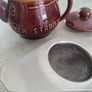 Vintage SYLVAC Teapot Tea Strainer, Novelty Funny Face Tea Strainer, Brown Glazed Tea Pot Image 2