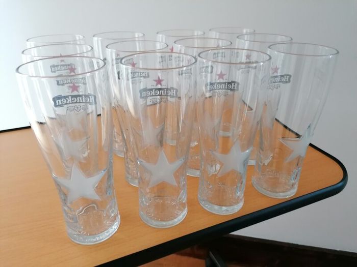 12 x Heineken Beer Glasses