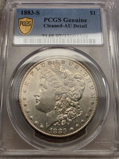 USA United States 1883 S Silver Morgan Dollar PCGS AU Details Superb Semi Key Date