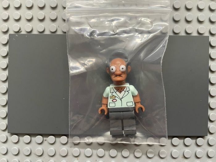 lego simpsons sim025 Apu Nahasapeemapetilon minifigure with Name Tag
