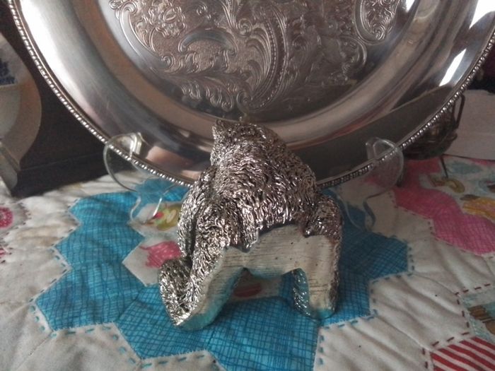 Silver Teddy Bear Ornament