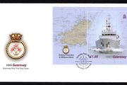 2003 Guernsey HMS Guernsey Miniature Sheet Commemorative Stamps Official First Day Cover (FDC)