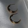 Vintage Hallmarked 9ct Gold 'Demi' Hoops Image 3