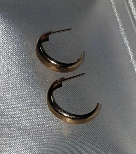 Vintage Hallmarked 9ct Gold 'Demi' Hoops