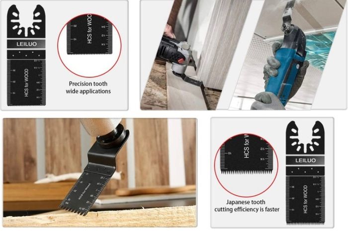 24 PC Multitool Blades LEILUO Oscillating Saw Blades for Wood Metal Plastics Quick Release Oscillating Tool Blades Kit Fit Dewalt Worx Rockwell Milwaukee Makita Ryobi Silverline Black Decker etc (FREE POSTAGE)