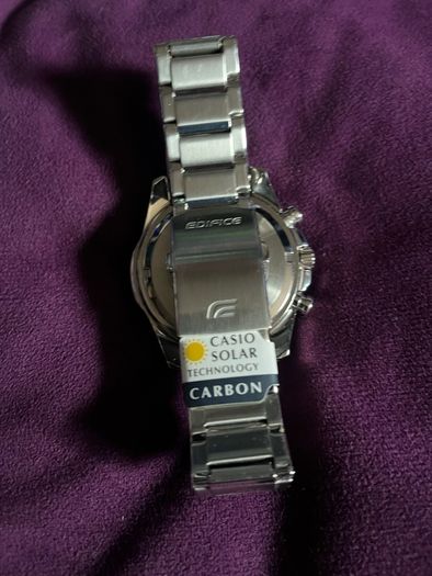 Casio edifice Solar Powered Chronograph EQS-900DB-2AV carbon Exclusive Stainless Steel Classic Analogue Watch
