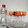 6 Pinwheel Star Crystal  cognac glasses Image 2