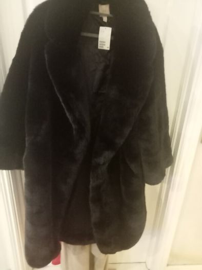 Black fur coat