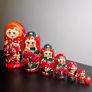 Vintage Wooden Nesting Doll Set Seven Pieces Image 2