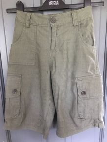 Brand TBA boys long cargo style shorts aged 8-9 years