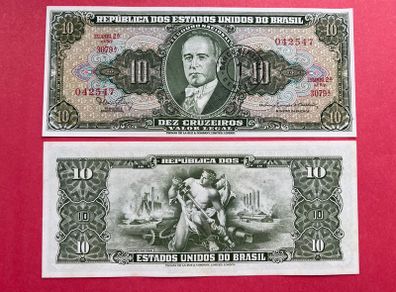 Brazil. 10. Cruzeiros  1967  Pick 183b   ( Uncirculated )