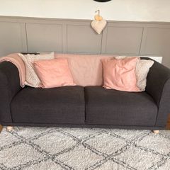 Ikea Viskafors two seater grey sofa
