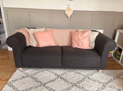 Ikea Viskafors two seater grey sofa